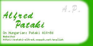 alfred pataki business card