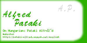 alfred pataki business card